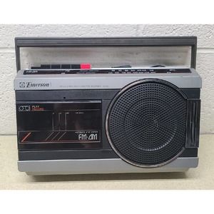 Emerson AM FM Radio Cassette Tape Recorder Player Boom Box Vintage Works K3663
